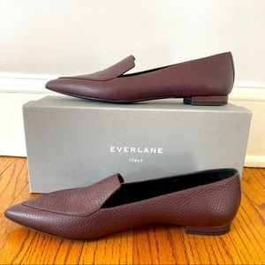 Everlane The Boss Flat Burgundy Loafer NEW